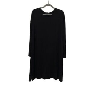 Eileen Fisher Black Shift Dress Size XL